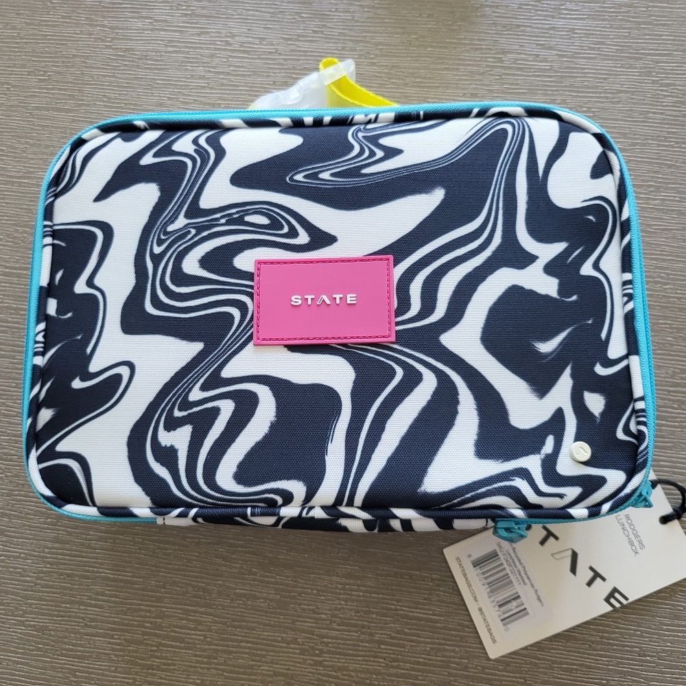 Black and White Swirl Lunch Box